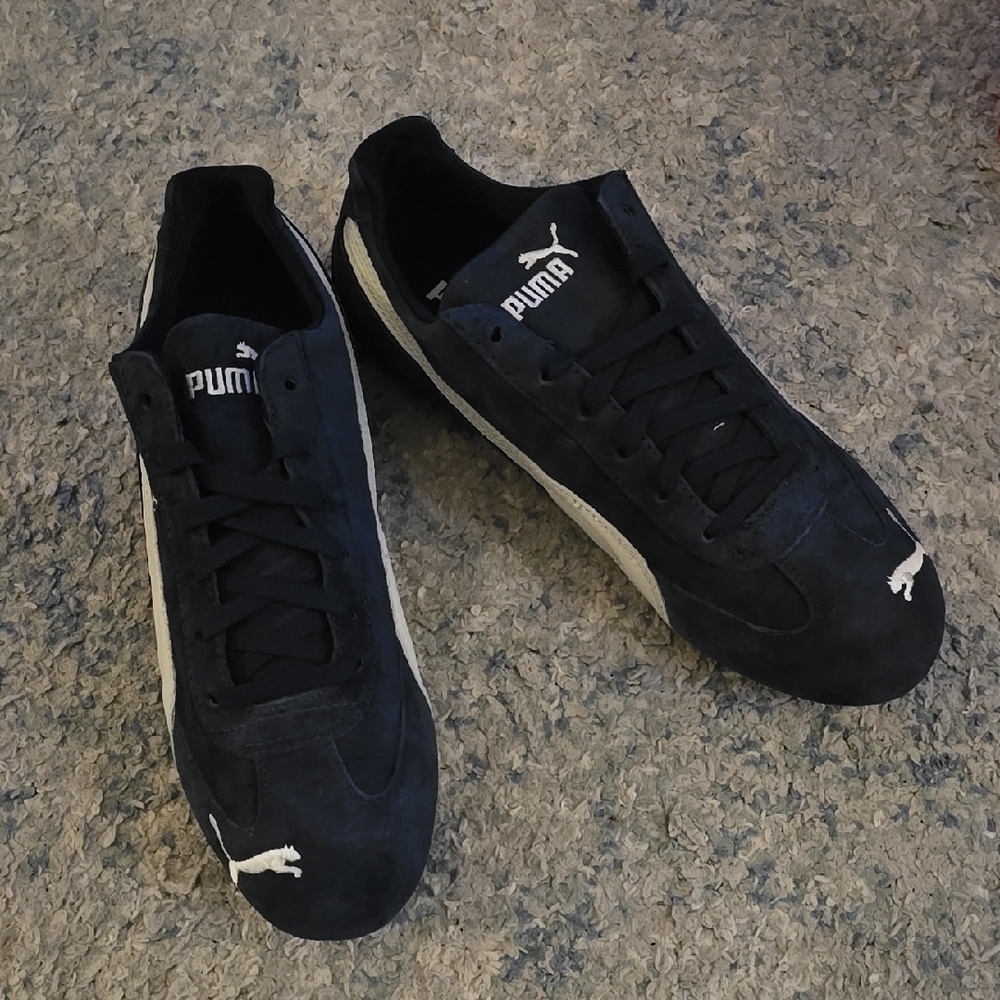 Puma Navy and White Speedcat SD Sneakers